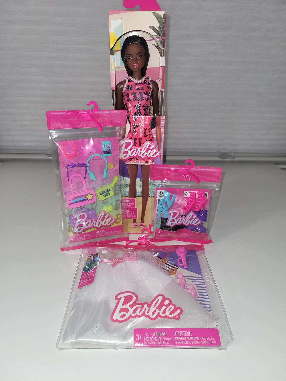 New Barbie Doll & Fashion Accessory Bundle Set - NIB